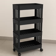 4-layer Plastic Storage Rack With Wheels SKU 0768_4layer_plastic_storage_rack