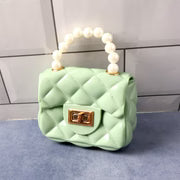 Elegant Quilted Mini Handheld Sling Fashion Handbag (1 Pc)