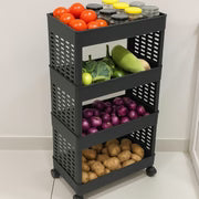 4-layer Plastic Storage Rack With Wheels SKU 0768_4layer_plastic_storage_rack