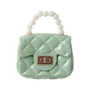 Elegant Quilted Mini Handheld Sling Fashion Handbag (1 Pc)