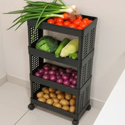 4-layer Plastic Storage Rack With Wheels SKU 0768_4layer_plastic_storage_rack